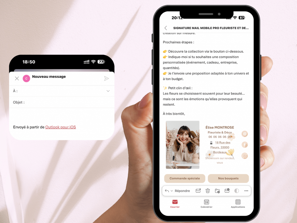 Mail sur mobile optimisé